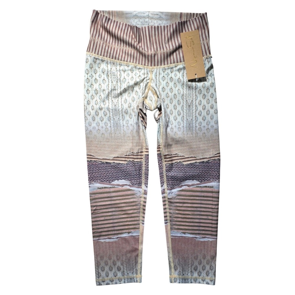 Niyama Sol Beachcomber Crop Leggings Helen Medium NWT 22" Inseam Yoga Surf